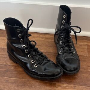 Maje Black Combat Boots